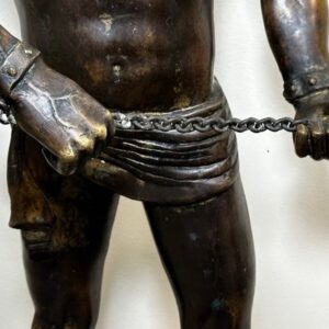 antique french bronze gladiator warrior sculpture